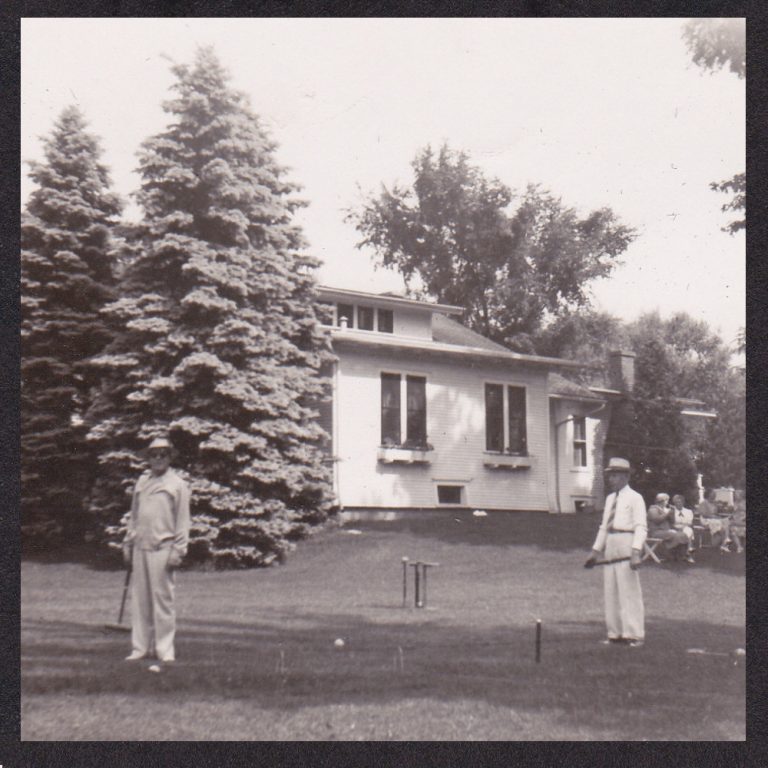 Michigan Homestead backyard in the 1930s
