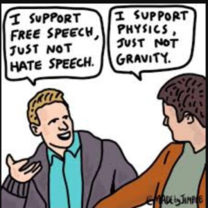 i support free speech
